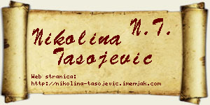 Nikolina Tasojević vizit kartica